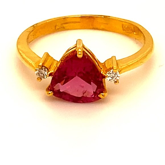 Red Mahenge Spinel 1.71ct 22K Solid Gold Ring - Picture 1 of 7